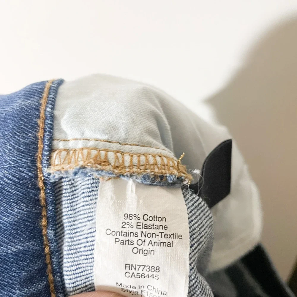 Madewell Womens Demi Boot Cut Jeans Blue Stretch Whiskered High Rise Denim 25 - Picture 6 of 6